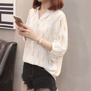 Printed 3/4 Sleeve Blouse