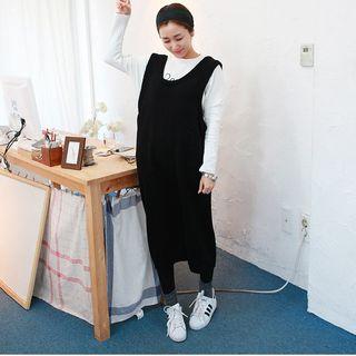 Round-neck Sleeveless Knit Dress