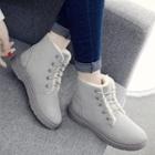 Faux-suede Fleece-lined Ankle Boots