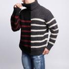 Turtleneck Striped Woolen Sweater (2 Colors)