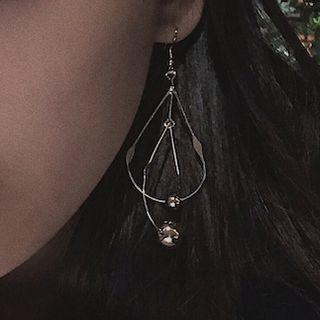 Rhinestone Alloy Drop Earring