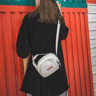 Lettering Embroidered Crossbody Bag