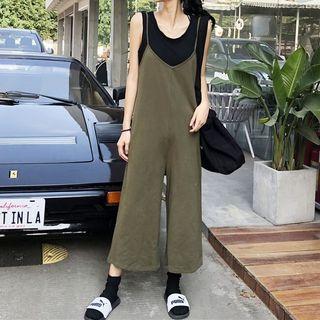 Shoulder-tie Capri Jumpsuit