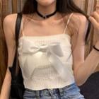 Bow Ribbed Camisole Top