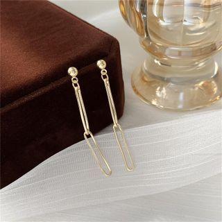 Chain Drop Sterling Silver Ear Stud / Clip-on Earring