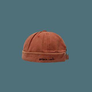 Embellished Lettering Brimless Hat