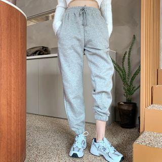 High-waist Napped Jogger Pants