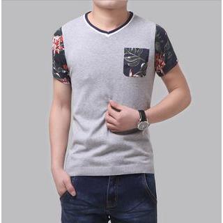 Short-sleeve Floral Print T-shirt