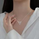 Fringed Chain Necklace 1 Pc - Silver - One Size
