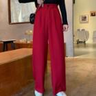 Off Shoulder Long Sleeve T-shirt / Wide Leg Pants