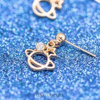 Alloy Planet Rhinestone Dangle Earring