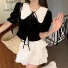 Layered Accordion Pleat Mini A-line Skirt