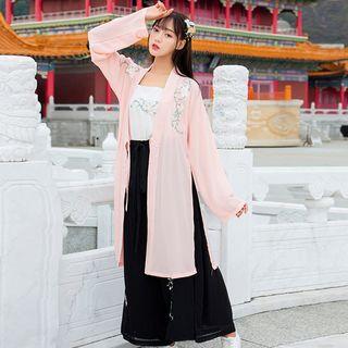 Embroidered Hanfu Camisole Top / Jacket / Wide Leg Pants