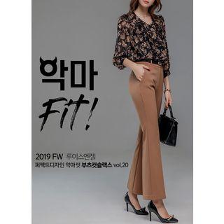 Wrinkle-free Boot-cut Dress Pants