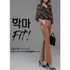 Wrinkle-free Boot-cut Dress Pants