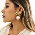 Faux Pearl Drop Earring 1 Pair - 2514 - Gold - One Size
