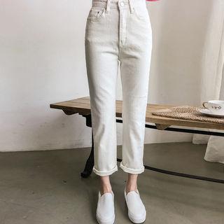 Mid-rise Straight-cut Pants