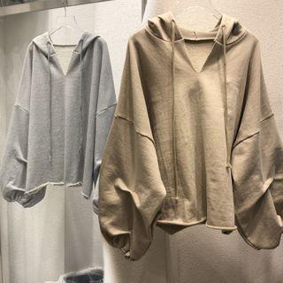 Plain Notched Hoodie