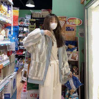 Tie Dye Fleece Hooded Jacket