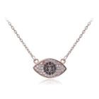 Fashion Bright Plated Rose Gold Eye Cubic Zircon Necklace Rose Gold - One Size