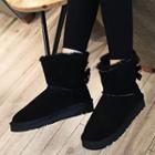 Genuine Leather Short Snow Boots