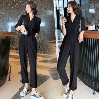 Double Breasted Straight Leg Jumpsuit