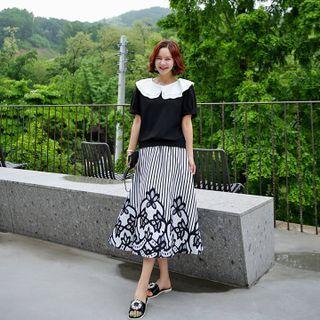 Print A-line Long Skirt