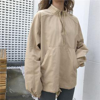 Drawstring Half Zip Pullover