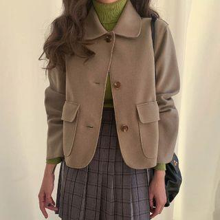 Collared Flap-pocket Jacket