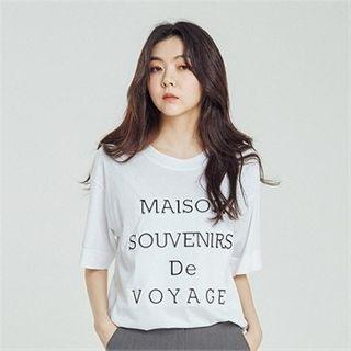 Embossed Letter T-shirt