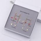 Set Of 7: Alloy Stud Earring (various Designs)