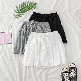 Drawstring Ruffle Culottes