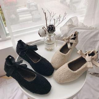 Lace-up Fleece Flat