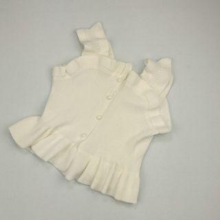 Ruched Camisole Button-up Ruffle Trim Knit Top