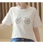 Bike Embroidered Short Sleeve T-shirt