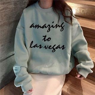 Drop Shoulder Lettering Pullover