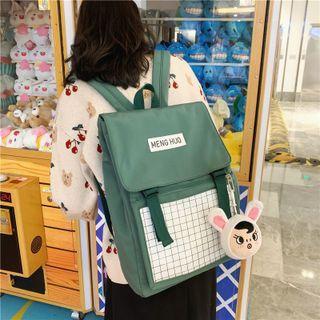 Lettering Check Lightweight Backpack