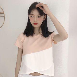 Panel Color Block Short-sleeve T-shirt