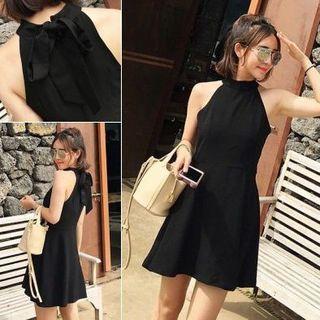 Halter Tie-back A-line Dress