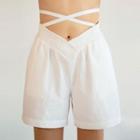 Cut-out Wide-leg Shorts