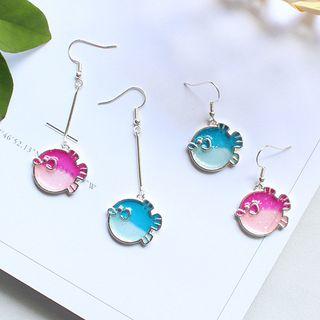 Non-matching Pufferfish Drop Earring