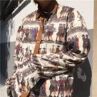 All Over Print Shirt Camel - One Size
