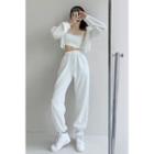 Drawcord High-waist Loose-fit Jogger Pants In 5 Colors