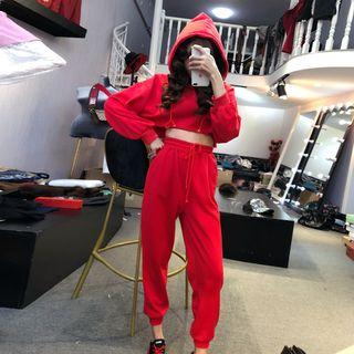 Set: Crop Hoodie + Sweatpants