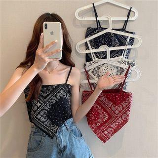 Spaghetti Strap Printed T-shirt