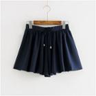 Drawstring-waist A-line Skirt