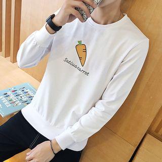 Carrot Print Long-sleeve T-shirt