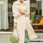 Tall Size Capelet Long Trench Coat