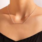 Bar Necklace 21062 - Silver - One Size