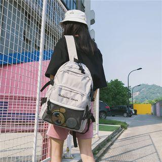 Lettering Mesh Panel Backpack